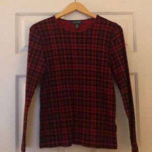 Ralph Lauren Black and Red Plaid Long Sleeve